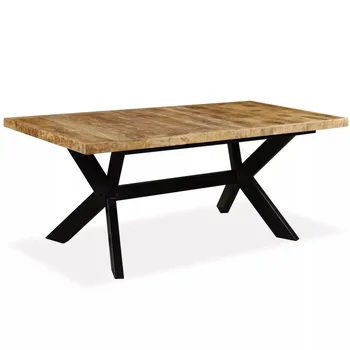 

VidaXL Dining Table Solid Mango Wood And Steel Cross 180 Cm 244805