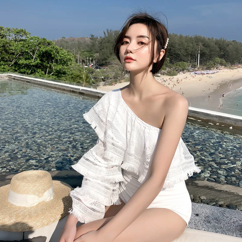 Swimsuit Women One Piece Woman Swimsuits 2019 Women's With Push Up Cups White Super Immortal Inclined Covering Solid Spandex
Swimsuit Women One Piece Woman Swimsuits 2019 Women's With Push Up Cups White Super Immortal Inclined Covering Solid Spandex