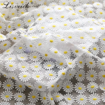 Mesh cloth white daisy embroidered soft lace fabric wedding dress cheongsam dress clothing fabric hand cloth 50x150cm
Mesh cloth white daisy embroidered soft lace fabric wedding dress cheongsam dress clothing fabric hand cloth 50x150cm