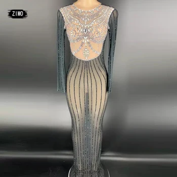 sparkly Silver Black Rhinestone See through Dress Long Sleeves Bar party Women Dancer Show sheer long Dress Birthday club Outfit
sparkly Silver Black Rhinestone See through Dress Long Sleeves Bar party Women Dancer Show sheer long Dress Birthday club Outfit