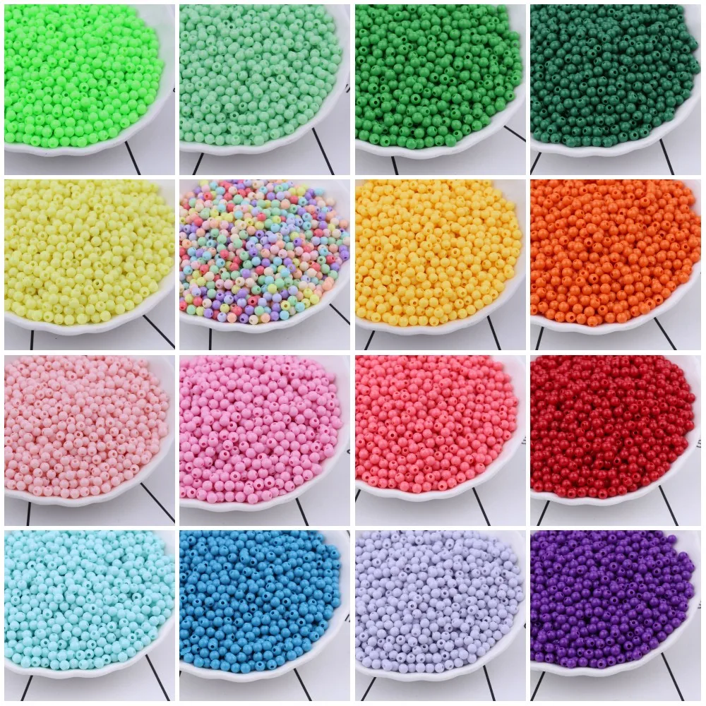 25 Colors 3mm 4mm Cream Spring Acrylic Round Candy Neon Smooth Loose Beads Ball Jewelry Bracelet Making DIY
25 Colors 3mm 4mm Cream Spring Acrylic Round Candy Neon Smooth Loose Beads Ball Jewelry Bracelet Making DIY