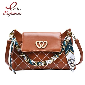 Leather Plaid Scarf Design Women Leather Fashion Purses and Handbags Shoulder Chain Bag Ladies Tote Bag 2020 Luxury Designer Bag
Leather Plaid Scarf Design Women Leather Fashion Purses and Handbags Shoulder Chain Bag Ladies Tote Bag 2020 Luxury Designer Bag