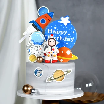 Cakelove 1 set Creative astronaut Spacecraft Rocket Universe Cake Topper with Toothpick for Birthday Party Decoration Dessert
Cakelove 1 set Creative astronaut Spacecraft Rocket Universe Cake Topper with Toothpick for Birthday Party Decoration Dessert