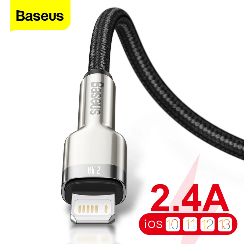 Baseus USB Cable for iPhone 11 12 Pro Xs Max Mini X Xr 2.4A Fast Charging Mobile Phone Data Cable For iPhone 8 7Plus 6 Wire Cord
Baseus USB Cable for iPhone 11 12 Pro Xs Max Mini X Xr 2.4A Fast Charging Mobile Phone Data Cable For iPhone 8 7Plus 6 Wire Cord