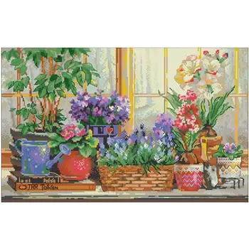 Flowers on the balcony patterns Counted Cross Stitch 11CT 14CT 18CT DIY Cross Stitch Kits Embroidery Needlework Sets home decor
Flowers on the balcony patterns Counted Cross Stitch 11CT 14CT 18CT DIY Cross Stitch Kits Embroidery Needlework Sets home decor