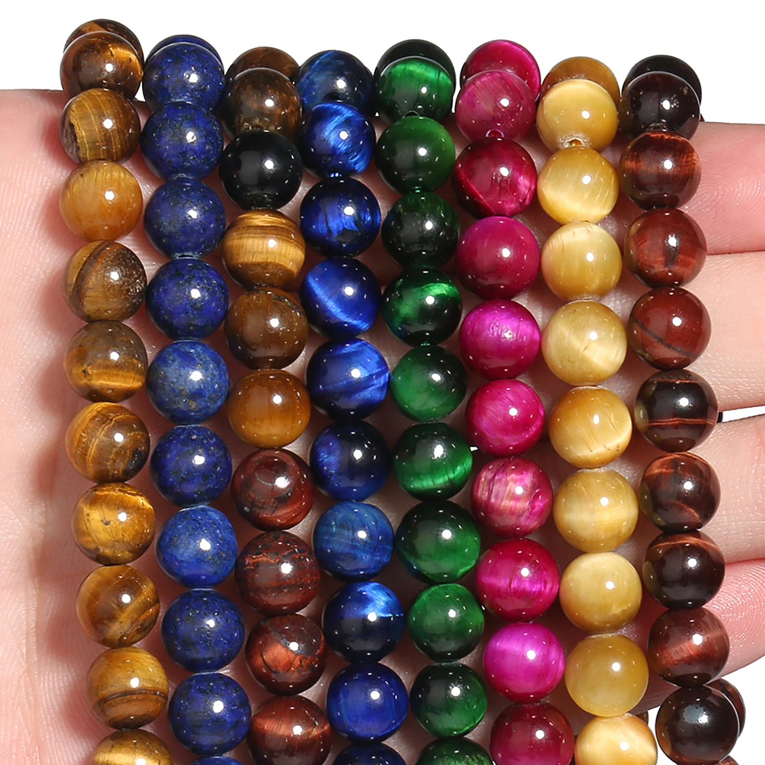 Natural Stone Multicolor Tiger Eye Round Beads Loose Spacer Minerals Stone Beads for Jewelry Making DIY Bracelets Necklaces 15''
Natural Stone Multicolor Tiger Eye Round Beads Loose Spacer Minerals Stone Beads for Jewelry Making DIY Bracelets Necklaces 15''