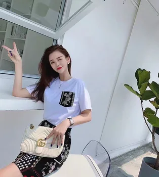 Embroidery letters short sleeve round collar clothes + skirts bud silk fashion leisure sports  set  two-piece outfit 
Embroidery letters short sleeve round collar clothes + skirts bud silk fashion leisure sports  set  two-piece outfit