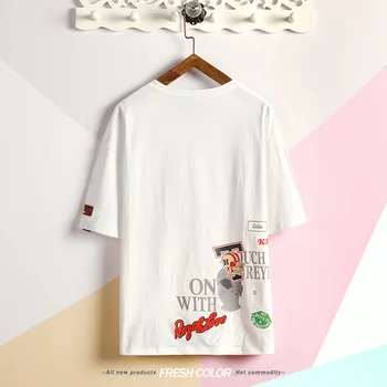 Summer new women's street letter characters print loose short-sleeved T-shirt 33.22
Summer new women's street letter characters print loose short-sleeved T-shirt 33.22