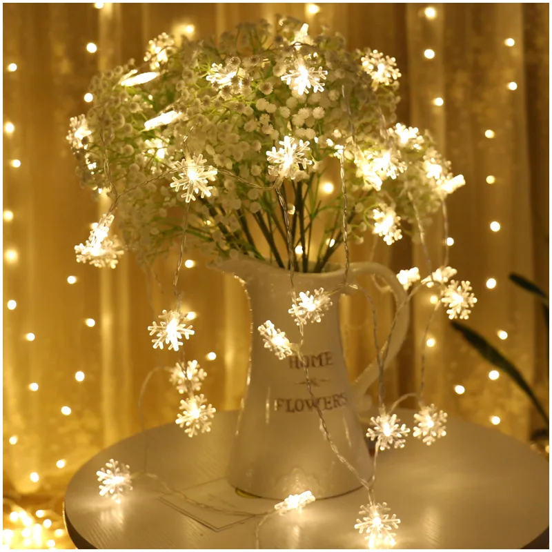 3M LED String Lights Christmas Snowflake Fairy Lights Garland Outdoor Battery Operated 20 LED Lights String Wedding Curtain Deco
3M LED String Lights Christmas Snowflake Fairy Lights Garland Outdoor Battery Operated 20 LED Lights String Wedding Curtain Deco