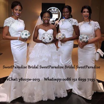 Sheer Lace Mermaid Bridesmaid Dresses With Capped Sleeves 2020 Long Jewel Neck Wedding Guest Dress Robe Demoiselle D'honneur
Sheer Lace Mermaid Bridesmaid Dresses With Capped Sleeves 2020 Long Jewel Neck Wedding Guest Dress Robe Demoiselle D'honneur