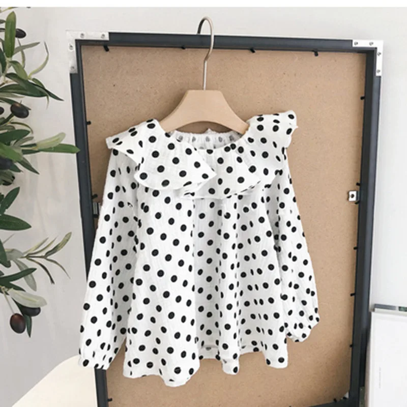 Chen Childrenswear Mom Spring And Autumn 2019 New Style Children Girls Polka Dot Ruffled Collar GIRL'S Shirt Long-sleeved Upper
Chen Childrenswear Mom Spring And Autumn 2019 New Style Children Girls Polka Dot Ruffled Collar GIRL'S Shirt Long-sleeved Upper
