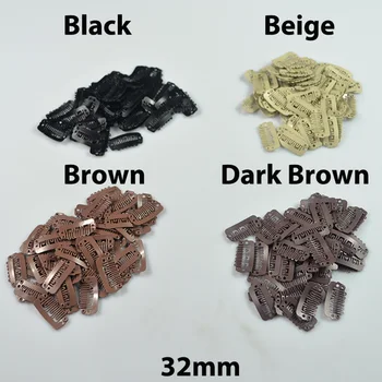 50PC 32mm U/Comb Hair Clip For Hair Extension wig weft Shaped Blonde Brown Black Snap Clip Hairpins Hair accessories
50PC 32mm U/Comb Hair Clip For Hair Extension wig weft Shaped Blonde Brown Black Snap Clip Hairpins Hair accessories