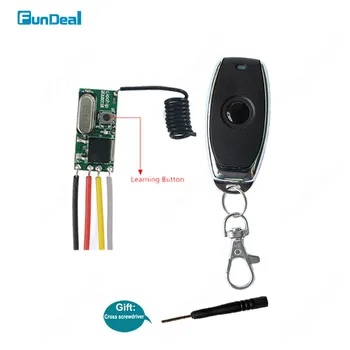 433mhz DC 3.6V 6V 12V 24V 1CH Mini Relay Wireless RF Remote Control Switch Power LED Lamp Controller Micro Receiver Transmitter
433mhz DC 3.6V 6V 12V 24V 1CH Mini Relay Wireless RF Remote Control Switch Power LED Lamp Controller Micro Receiver Transmitter
