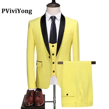 PViviYong brand 2020 high quality suit men wedding Shawl collar Business Suit Three-piece (Jackets + Vest + Pants) 6710
PViviYong brand 2020 high quality suit men wedding Shawl collar Business Suit Three-piece (Jackets + Vest + Pants) 6710