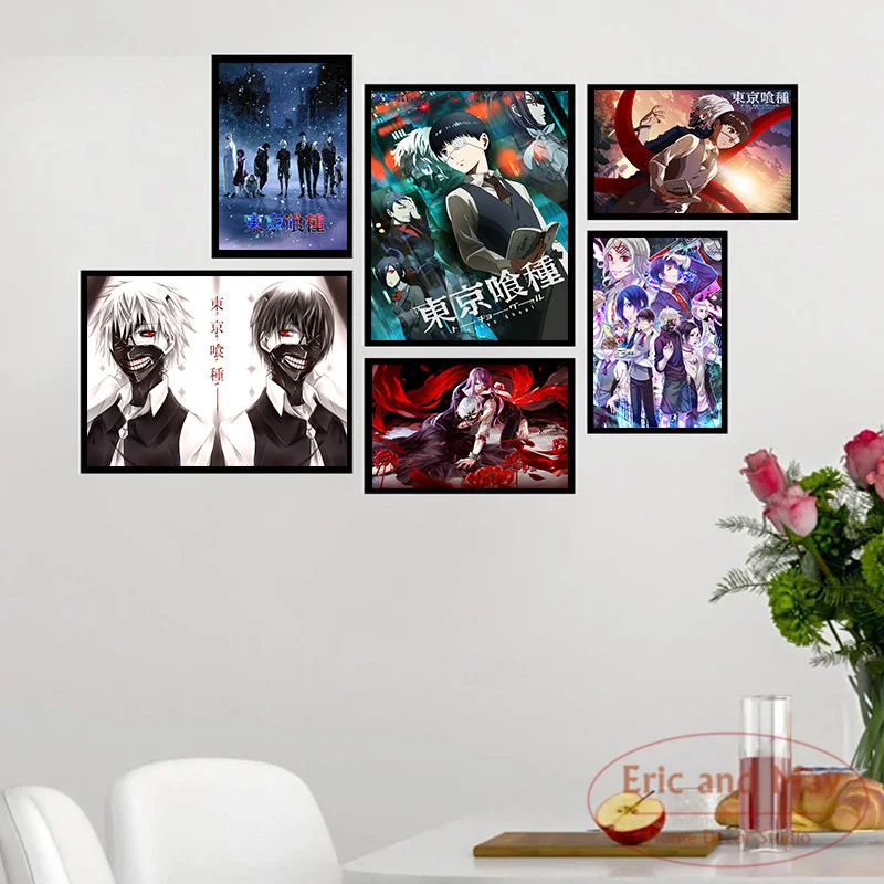 Japanese Anime Tokyo Ghoul Animation Posters And Prints Canvas Paintings Picture On The Wall Decorations For Home Decor Obrazy | Дом и сад