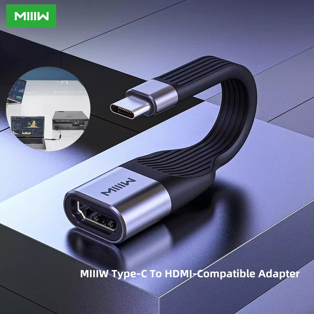Адаптер MIIIW с Type-C на HDMI, 4K, 30 Гц
Адаптер MIIIW с Type-C на HDMI, 4K, 30 Гц