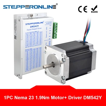 1 Axis Stepper CNC Kit 1.9Nm Nema 23 Stepper Motor 2.8A 76 mm & Digital Stepper Driver DM542Y for CNC Engraving Milling Machine
1 Axis Stepper CNC Kit 1.9Nm Nema 23 Stepper Motor 2.8A 76 mm & Digital Stepper Driver DM542Y for CNC Engraving Milling Machine