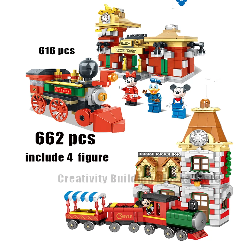 2020 New Disney Cartoon Character Train + Mickey Power Train Street View Model Building Block Set Gifts for Children's Toy Girls
2020 New Disney Cartoon Character Train + Mickey Power Train Street View Model Building Block Set Gifts for Children's Toy Girls