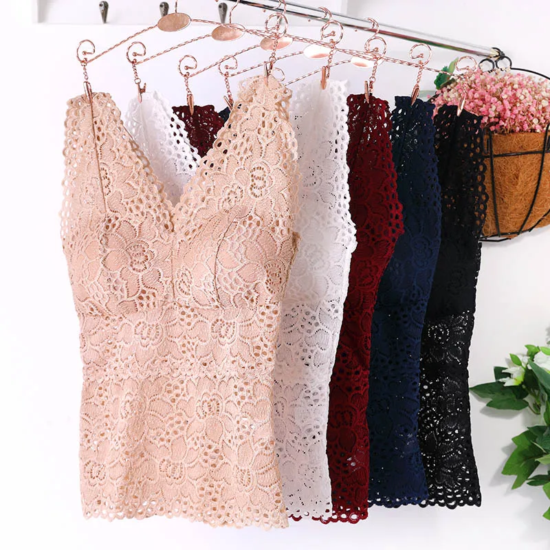 Long V-Neck Sleeveless Sling Tube Top Sexy Women Lace Flower Wrapped Chest Strap Chest Pad BaseUnderwear
Long V-Neck Sleeveless Sling Tube Top Sexy Women Lace Flower Wrapped Chest Strap Chest Pad BaseUnderwear