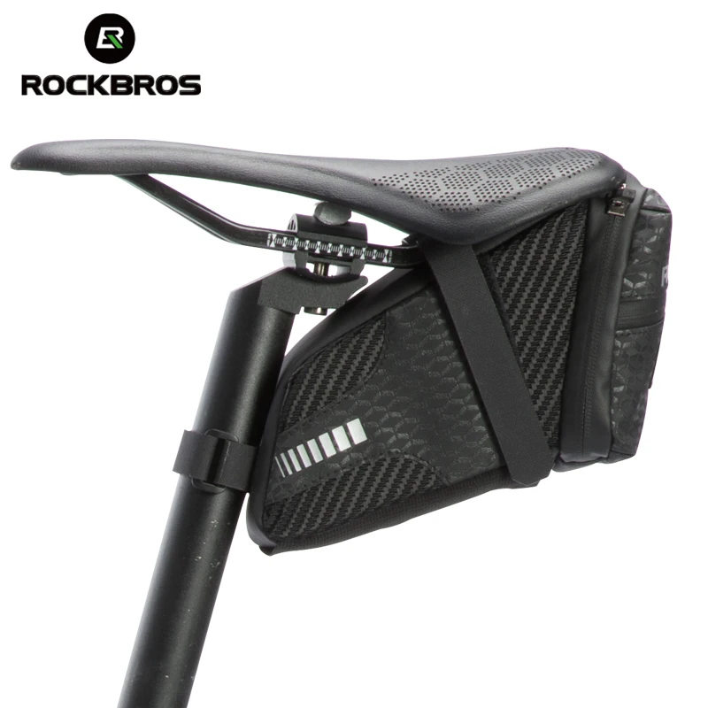 

Велосумка ROCKBROS, вместительная Светоотражающая сумка на заднее седло для горных и шоссейных велосипедов, объем 1,5 л, прочная, можно вешать на задний фонарь