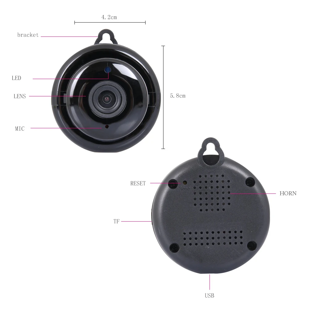 Electronics - Wifi IP Camera HD 1080P Wireless Indoor Camera Night Vision Two Way Detection Baby Monitor V380 Audio Home Security with Stand