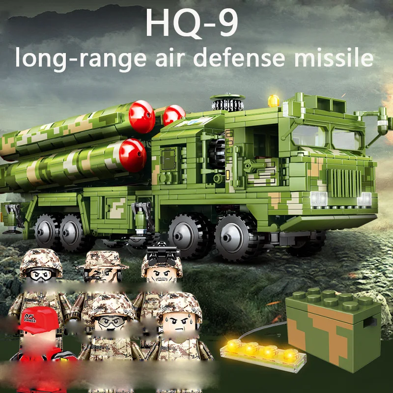 Chinese military HQ-9 remote control missile building block WW2 DIY 6 movable doll glow toy gift DF-21
Chinese military HQ-9 remote control missile building block WW2 DIY 6 movable doll glow toy gift DF-21