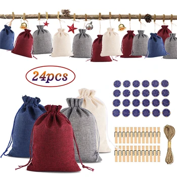 Natural Jute Bags Christmas Pouches Drawstring Gift Bag Pattern Candy Bag 1-24 Advent Calendar Bundle Cotton Linen Gift Bag J50
Natural Jute Bags Christmas Pouches Drawstring Gift Bag Pattern Candy Bag 1-24 Advent Calendar Bundle Cotton Linen Gift Bag J50