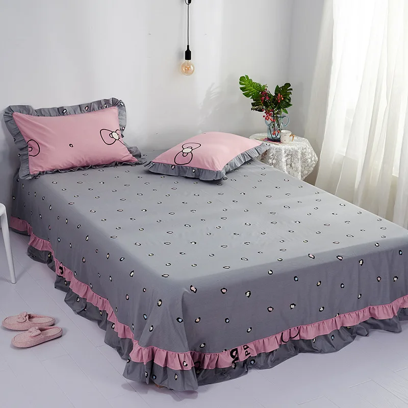 New Style Bedding 3piece Set Pure Cotton Lace Rounded Angle AB Version Bed Sheet Pillowcase Refreshing Breathable Princess Style
New Style Bedding 3piece Set Pure Cotton Lace Rounded Angle AB Version Bed Sheet Pillowcase Refreshing Breathable Princess Style