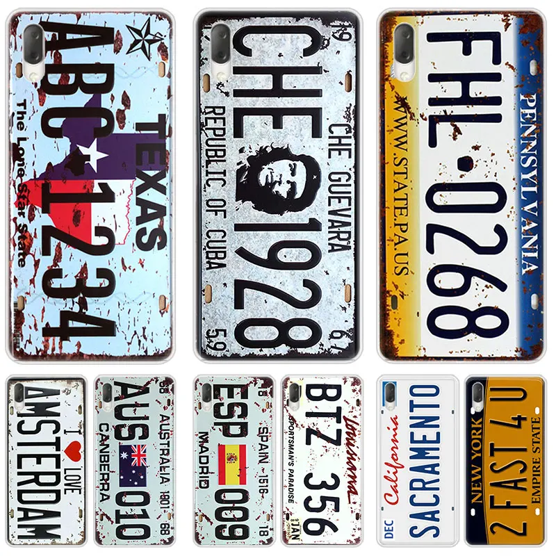 Classical Old license plate number Case For Sony Xperia L1 L2 L3 X XA XA1 XA2 Ultra E5 XZ XZ1 XZ2 Compact XZ3 M4 Aqua Z3 Z5 | Мобильные