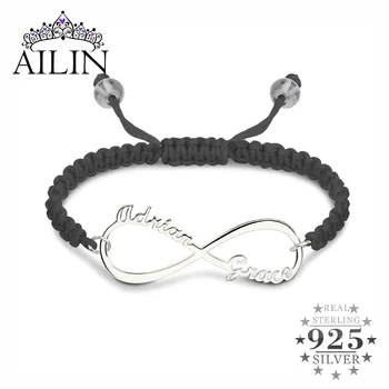 AILIN Personalized Infinity Name Bracelet Sterling Silver 925 Custom Rope Charm Bracelet Jewelry for Women Men 4 Colors
AILIN Personalized Infinity Name Bracelet Sterling Silver 925 Custom Rope Charm Bracelet Jewelry for Women Men 4 Colors