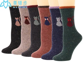 12 Pairs Per Set Girl Wool Socks Thickened Cute Cartoon Cat Soft Wool Socks Factory Direct Sales
12 Pairs Per Set Girl Wool Socks Thickened Cute Cartoon Cat Soft Wool Socks Factory Direct Sales