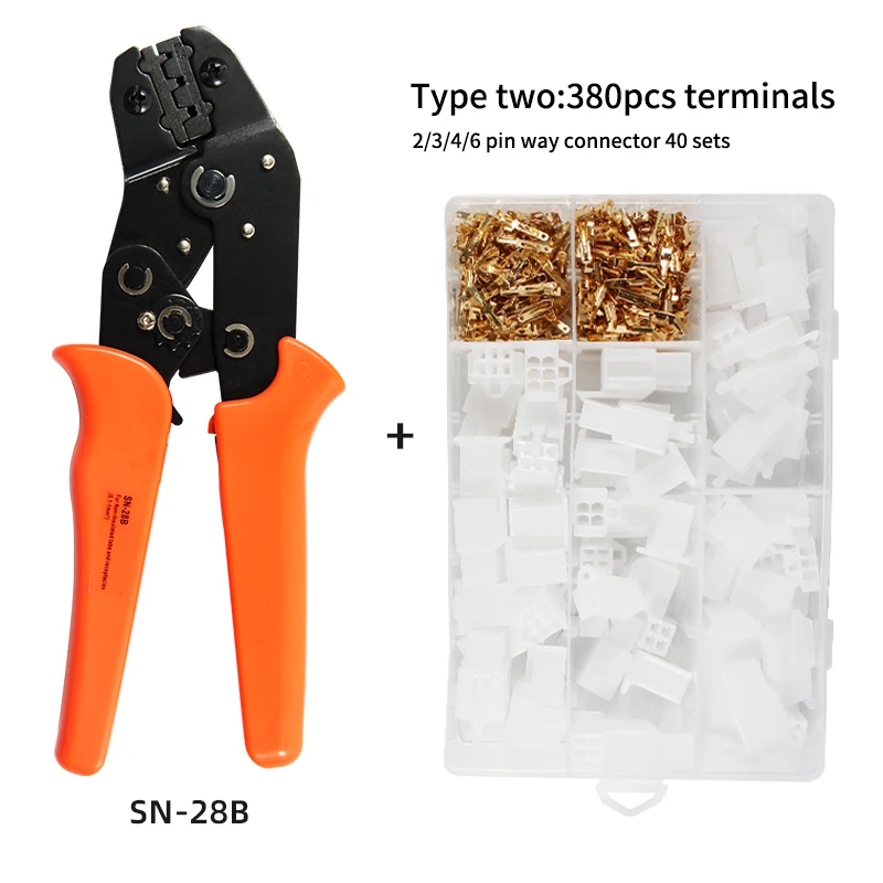 Crimping Tool Set Crimping Plier 380Pcs Terminal Connectors 2.8 Electrical Wire Connector Male Female Terminal Plug Housing Kits
Crimping Tool Set Crimping Plier 380Pcs Terminal Connectors 2.8 Electrical Wire Connector Male Female Terminal Plug Housing Kits