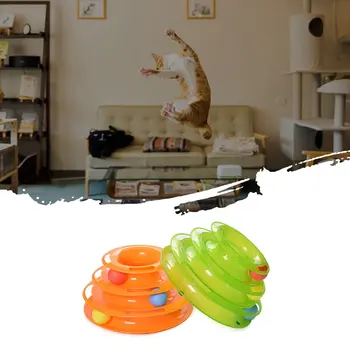 New Three Levels Pet Cat Toy Tower Tracks Disc Cat Intelligence Amusement Triple Pay Disc Cat Toys Ball Training Amusement Plate
New Three Levels Pet Cat Toy Tower Tracks Disc Cat Intelligence Amusement Triple Pay Disc Cat Toys Ball Training Amusement Plate