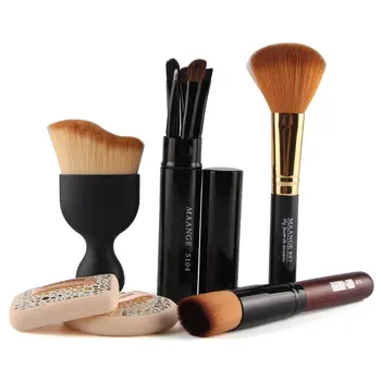 

MAANGE 10pcs/set Makeup Brush Foundation Contour Powder Blending Cosmetic Face Make Up Beauty Kabuki Brush Maquiagem