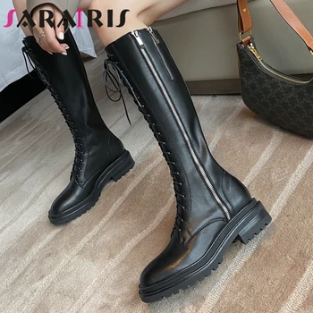 SaraIris New Brand Design Zipper Leisure Stylish Chic Winter Shoes Boots Women Genuine Leather Cow Skin Riding Boot Female
SaraIris New Brand Design Zipper Leisure Stylish Chic Winter Shoes Boots Women Genuine Leather Cow Skin Riding Boot Female