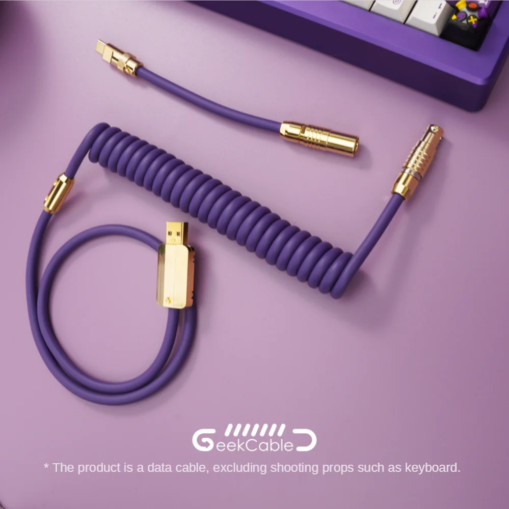 GeekCable Manual DIY Customized Mechanical Keyboard Data Cable Top with Super Elastic Rubber Series Gold for Mechanical Keyboard
GeekCable Manual DIY Customized Mechanical Keyboard Data Cable Top with Super Elastic Rubber Series Gold for Mechanical Keyboard