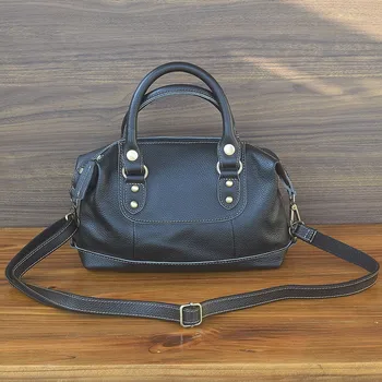 Women's Natural Leather Bag Elegant Female Shoulder Bag Top Grain Cowhide Medium Boston Handbag Bolsos Crossbody Bags For Women
Women's Natural Leather Bag Elegant Female Shoulder Bag Top Grain Cowhide Medium Boston Handbag Bolsos Crossbody Bags For Women
