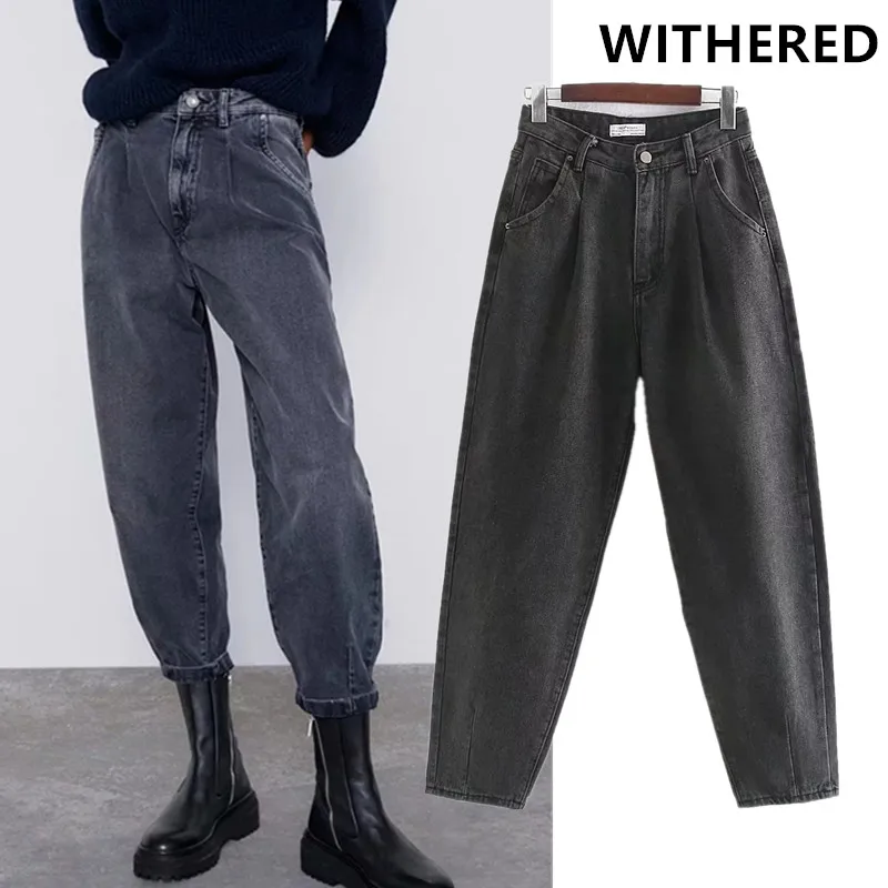 Withered england high street vintage solid mom jeans woman high waist jeans loose pleated harem jeans boyfriend jeans jumpsuits
Withered england high street vintage solid mom jeans woman high waist jeans loose pleated harem jeans boyfriend jeans jumpsuits