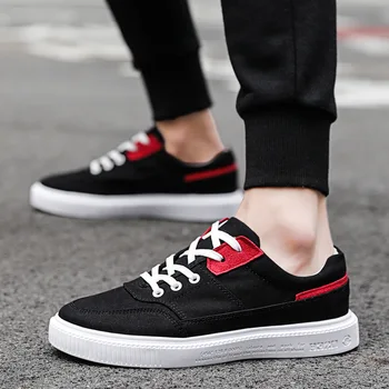 M- Spring and autumn new canvas men's shoes fashion casual flat bottom wild color matching lace up round head daily shoes
M- Spring and autumn new canvas men's shoes fashion casual flat bottom wild color matching lace up round head daily shoes