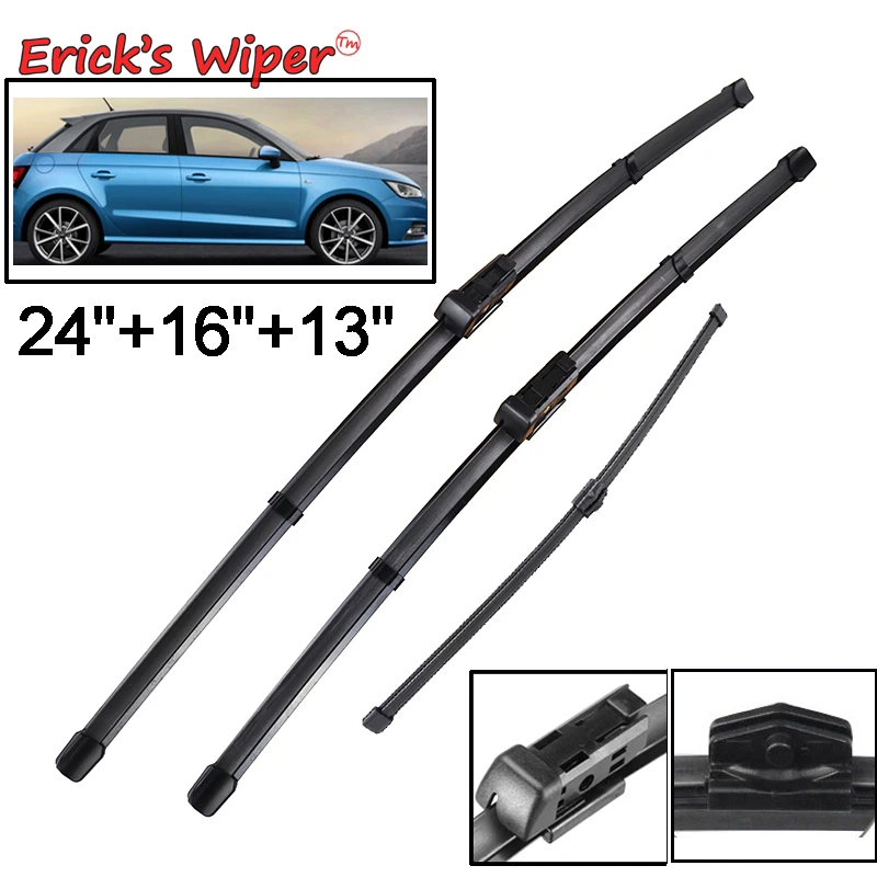 

Erick's Wiper LHD Front & Rear Wiper Blades Set For Audi A1 2010 - 2017 Windshield Windscreen Window Rain Brushes 24"+16"+13"