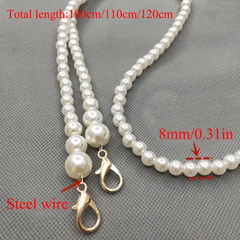 100/110/120cm Pearl Strap for Bags Handbag Handles DIY purse Replacement Long Beaded Chain for shoulder Bag straps Pearl Belt
100/110/120cm Pearl Strap for Bags Handbag Handles DIY purse Replacement Long Beaded Chain for shoulder Bag straps Pearl Belt