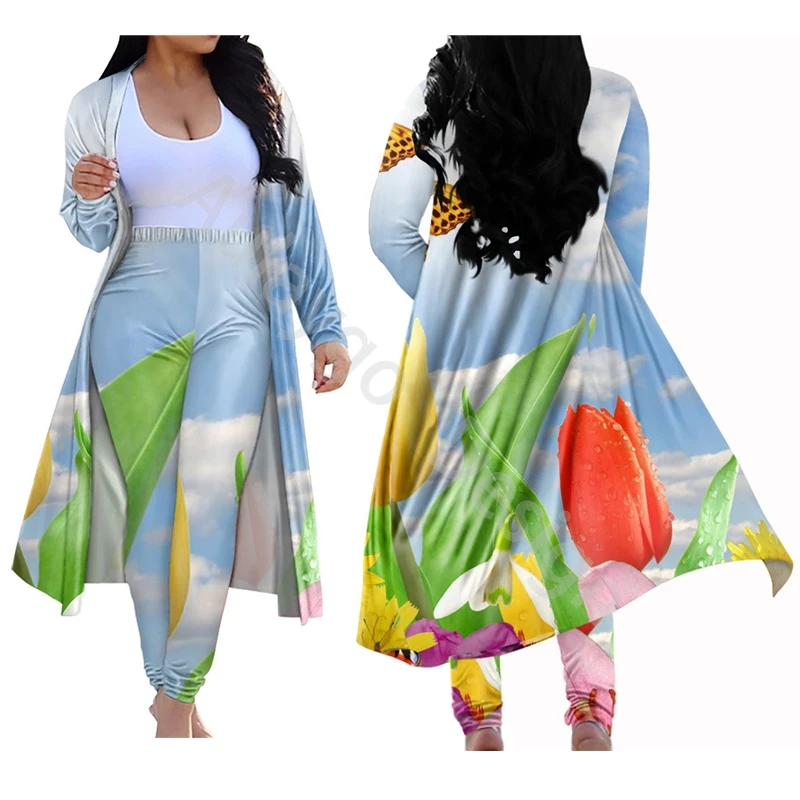 Colorful Floral Butterfly Print Ladies 2 Piece Set Outfits For Custom Women Long Cardigan And Slim Leggings Conjuntos De Mujer
Colorful Floral Butterfly Print Ladies 2 Piece Set Outfits For Custom Women Long Cardigan And Slim Leggings Conjuntos De Mujer