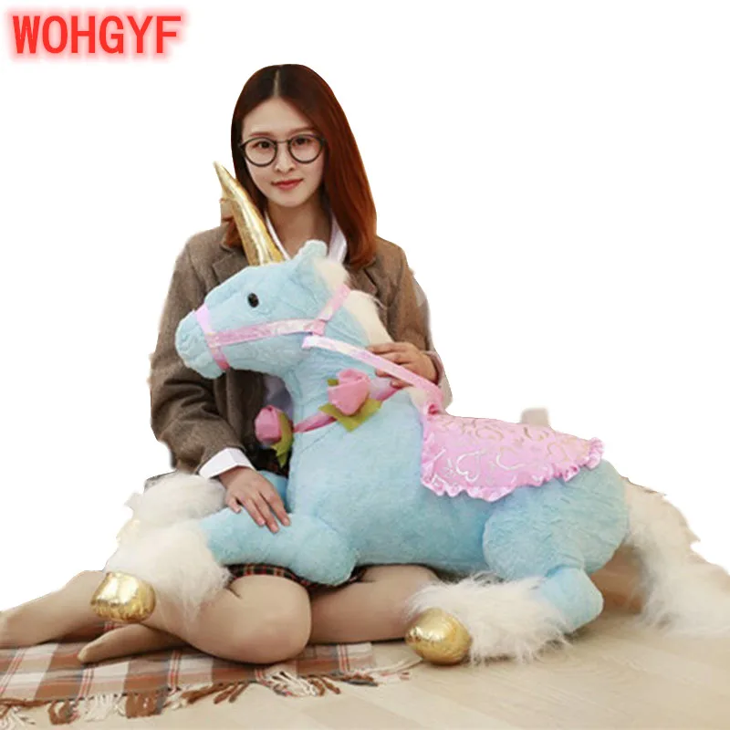 1 шт. 100 см большой единорог лошадь плюшевые игрушки Животные красивые детские