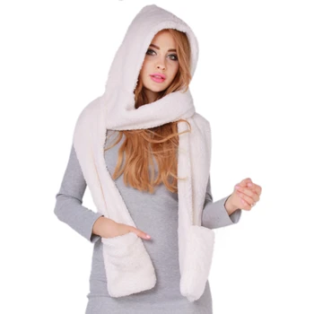 Winter Warm Women Hoodie Gloves Pocket Earflap Hat Long Scarf Shawl Snood Wraps Best Sale
Winter Warm Women Hoodie Gloves Pocket Earflap Hat Long Scarf Shawl Snood Wraps Best Sale