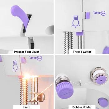 Portable Mini Sewing Machine Crafting Mending Machine with Light for Household C44
Portable Mini Sewing Machine Crafting Mending Machine with Light for Household C44