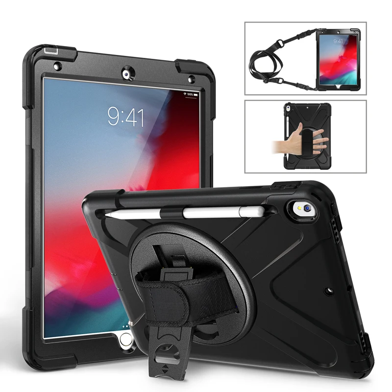 Case For iPad Air 3 2019 or Pro 10.5 2017 with Pencil Holder Heavy Duty Rugged Protection Cover with Kickstand Hand+Neck Strap
Case For iPad Air 3 2019 or Pro 10.5 2017 with Pencil Holder Heavy Duty Rugged Protection Cover with Kickstand Hand+Neck Strap