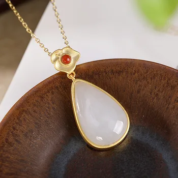 Genuine white jade pendant necklace buby jade jasper jade pendants chain with gold s925 sterling silver jadeite jade
Genuine white jade pendant necklace buby jade jasper jade pendants chain with gold s925 sterling silver jadeite jade