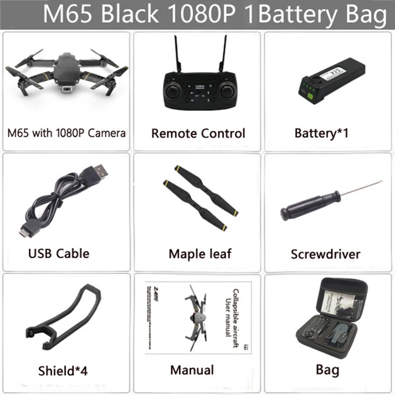 M65 RC with HD 1080P FPV WIFI camera Altitude hold function Drone Selife folding quadrotor Vs E58 SG106 XS816 Drone
M65 RC with HD 1080P FPV WIFI camera Altitude hold function Drone Selife folding quadrotor Vs E58 SG106 XS816 Drone