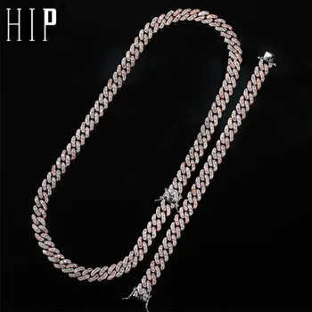 Hip Hop 1Set 8MM Bling Iced Out Zircon Full Rhinestone Necklace Geometric AAA CZ Stone Cuban Chain Bracelet For Men Jewelry
Hip Hop 1Set 8MM Bling Iced Out Zircon Full Rhinestone Necklace Geometric AAA CZ Stone Cuban Chain Bracelet For Men Jewelry