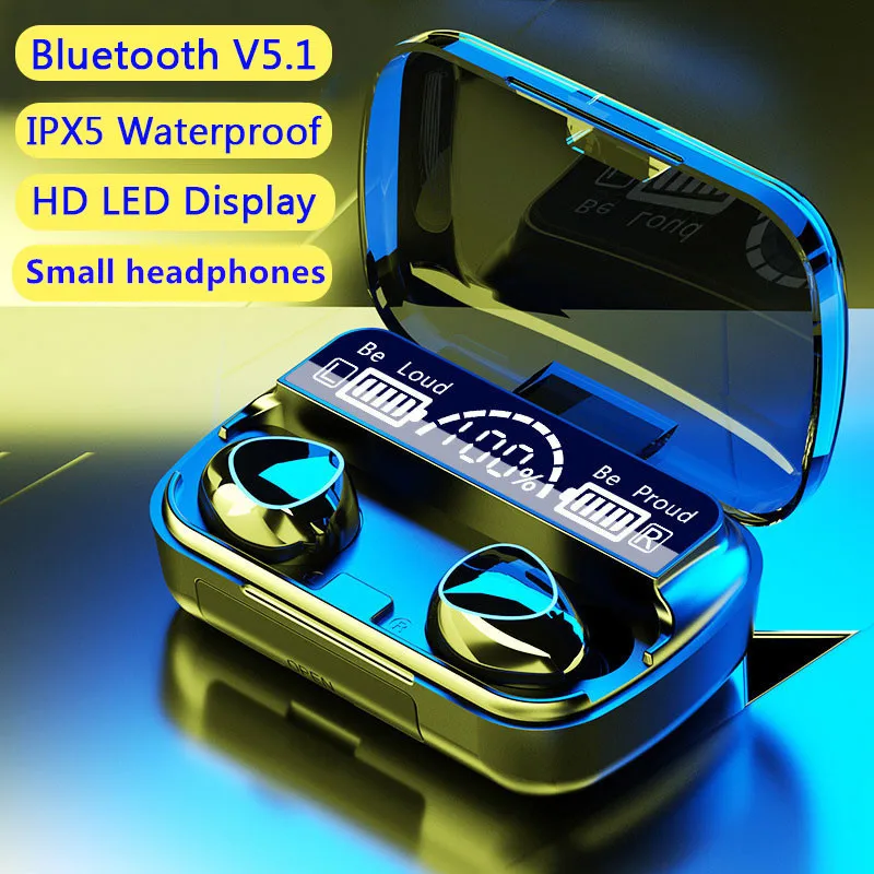 TWS Bluetooth Earphones 5.1 Wireless Headphones 2000 mAh Charging Box Waterproof Headsets Touch Control Earbuds with Microphones
TWS Bluetooth Earphones 5.1 Wireless Headphones 2000 mAh Charging Box Waterproof Headsets Touch Control Earbuds with Microphones